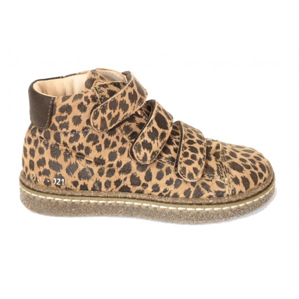 ocra-981-bottines-velcros-cuir-leopard